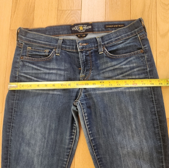 LUCKY BRAND Charlie Baby Boot | Blue Flare & Wide Leg Jeans - Picture 11 of 13